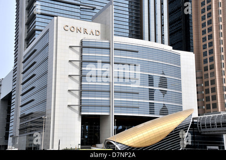 Conrad hotel Sheikh Zayed road financial district Dubai UAE Stock Photo