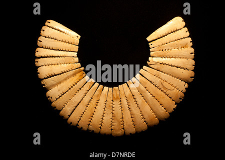 Peruvian Pre-columbian bone necklace Stock Photo