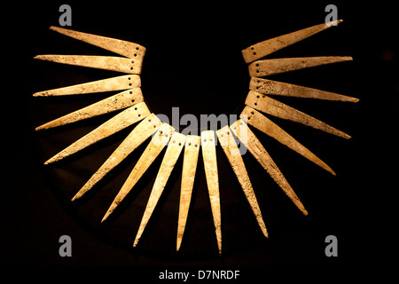 Peruvian Pre-columbian bone necklace Stock Photo