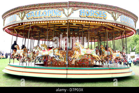 Stotfold Mill, Bedfordshire, UK. May 11th 2013. Vintage Carousel Stotfold Steam Fair and Country Show at Stotfold Mill, Bedfordshire - May 11th 2013  Photo by Keith Mayhew/Alamy Live News Stock Photo