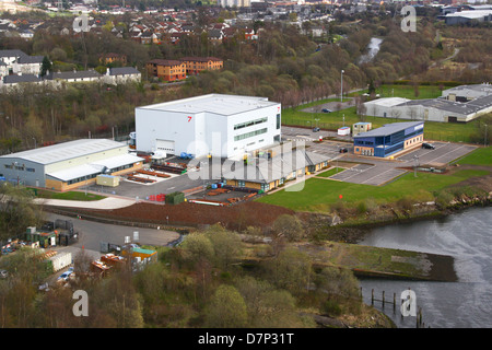 Subsea 7 north sea oil engineering plant Old Kilpatrick Stock Photo