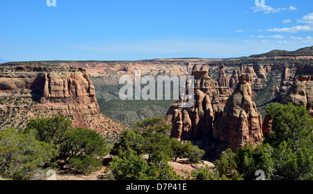 Panoramic view of the Colorado National Monument. Grand Junction, Colorado, USA. Stock Photo