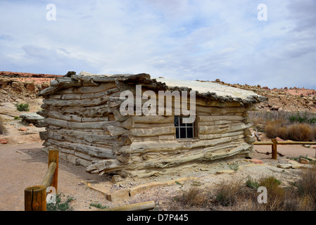 The primitive cabin of Wolfe Ranch. Arches National Park, Moab, Utah ...