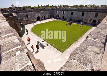 Inside the Castillo de San Marcos Fort in St Augustine, Florida Stock