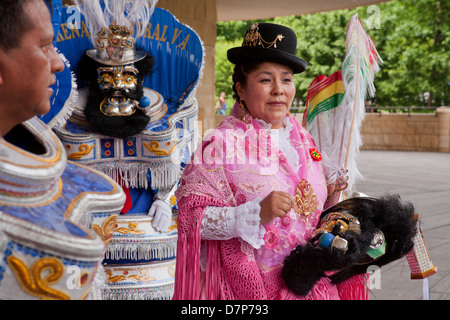 Traditional Bolivian dancer Stock Photo