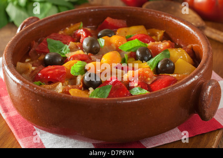 Peperonata Italian pepper stew Italy Food Stock Photo