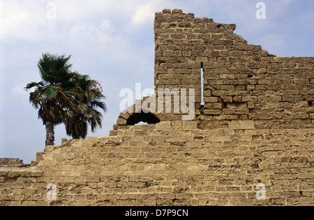 ancient wall Caesarea national park Israel remains Stock Photo