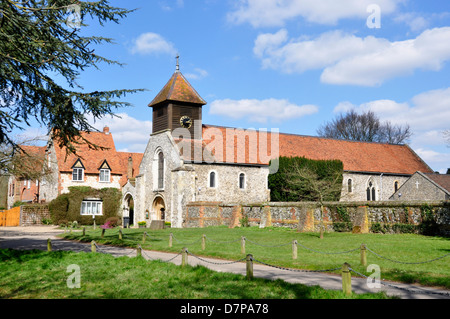 Berkshire - Hurley on Thames - St Mary's parish church - part of Hurley Priory - Benedectine - circa 1087 - Anglo-Saxon + Norman Stock Photo