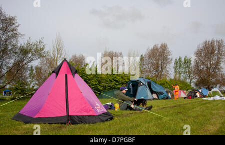 Southport, UK 12th May, 2013.  Camp Frack 2 a weekend of activity in opposition to Fracking & other forms of Extreme Energy. This event organised by a coalition of local and national anti-fracking, Trades Union and environmental groups including Campaign against Climate Change, REAF, RAFF, FFF, Merseyside against Fracking, Friends of the Earth & Gtr Manchester Assoc. of Trade Union Councils, Frack Off.  In September 2011 groups organised Camp Frack (1) to protest against plans by Cuadrilla Resources to drill for shale gas. Conrad Elias/Alamy Live News Stock Photo