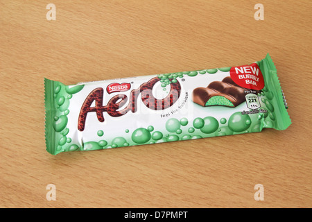 Nestle Aero Mint Chocolate Bar Stock Photo