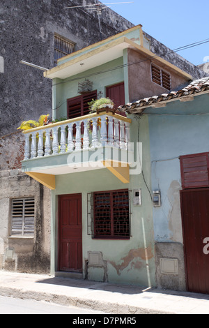 Typical Cuban town house in Gibara, Holguin Province Stock Photo