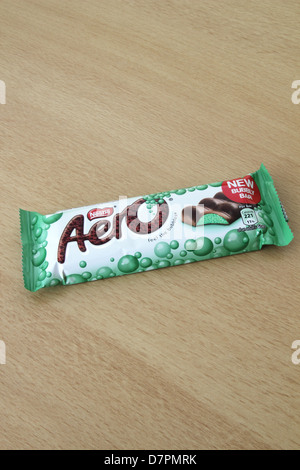 Nestle Aero Mint Chocolate Bar Stock Photo