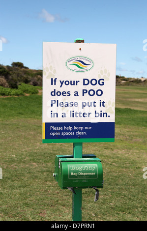 Dog Poo Information Stock Photo