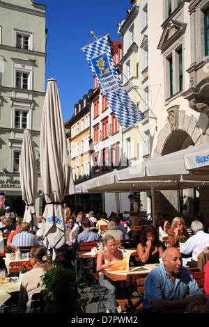 Restaurant AUGUSTINERBRAEU at Platzl, Munich. Bavaria, Germany Stock Photo