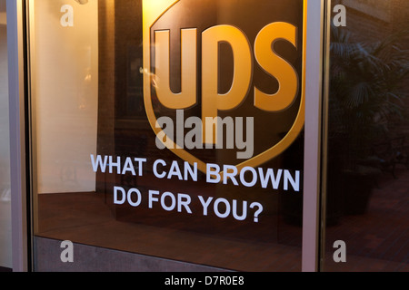 Ups Store Windows A UPS Store window display in New York City Stock Photo - Alamy
