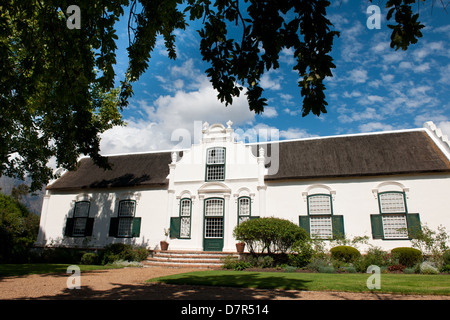 Cape Dutch manor house, Boschendal Estate, Franschhoek, South Africa Stock Photo