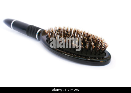 Hair brush isolated on white background. Stock Photo