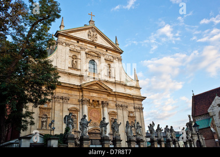 Saints Peter and Paul Church with sculptures of 12 disciples, Krakow, Poland Stock Photo