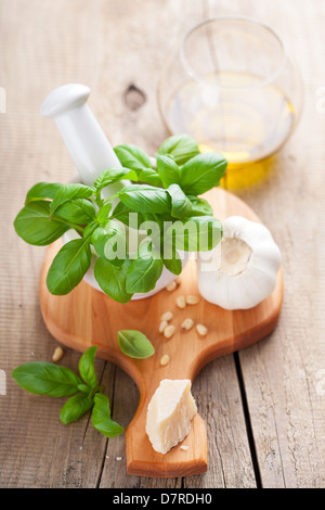 ingredients for pesto sauce Stock Photo