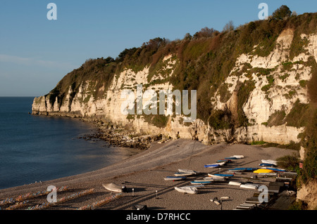 The beach and cliffs, Beer, Devon, England, UK Stock Photo