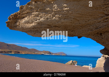 Cabo de Gata, Los escullos, Playa del Arco, El Arco Beach, Cabo de Gata-Nijar Natural Park. Almeria, Andalusia, Spain Stock Photo