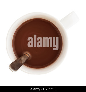 A mug of hot chocolate on a white background Stock Photo