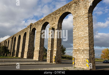 Évora, Portugal. The Água de Prata Aqueduct. Stock Photo