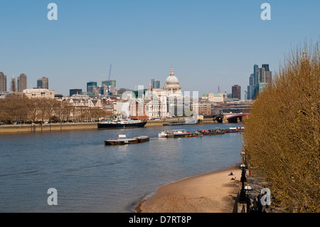 London skyline from Waterloo Bridge, London, UK Stock Photo
