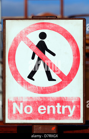 no entry sign for pedestrians Stock Photo - Alamy