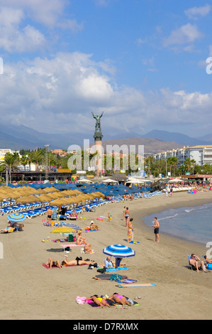 Puerto Banus beach. Marbella. Malaga province. Costa del Sol. Andalucia. Spain Stock Photo