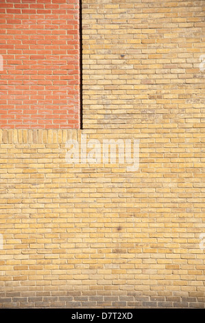 Red and Yellow Brick Wall Stock Photo