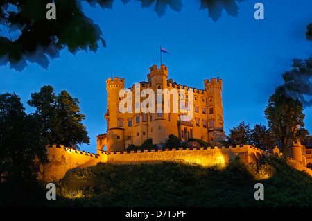 Hohenschwangau Castle, Schloss Hohenschwangau, Romantic Road, Romantische Strasse, Allgau, Fussen, Allgaeu, Fuessen, Bavaria, Ge Stock Photo