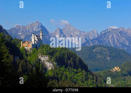 Neuschwanstein Castle, Schloss Neuschwanstein, Allgau, Fussen, Allgaeu, Fuessen, Romantic Road, Romantische Strasse, Bavaria, Ge Stock Photo