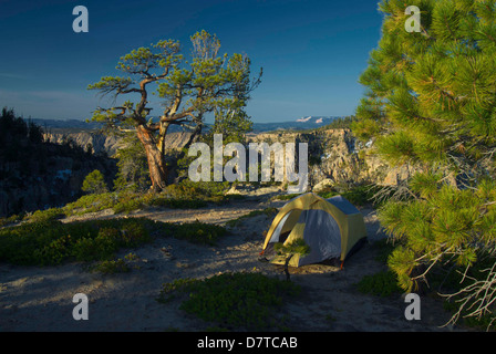 Camping on Hell's Backbone, Dixie National Forest, Escalante, Utah Stock Photo