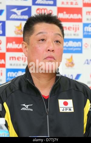 Masayoshi Manabe (JPN), MAY 13, 2013 - Volleyball : a press conference about Japan  Women's Volleyball Team at Ajinomoto National training center, Tokyo, Japan. (Photo by AFLO SPORT) Stock Photo