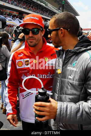 Lewis Hamilton on track with Ferrari SF-23 during a test drive at ...