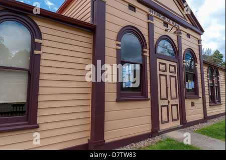 The community hall in the small high country town of Jamieson , in Victoria Australia. Stock Photo