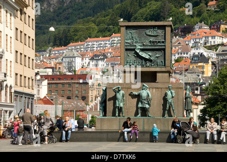 Sailors' Monument, in Torgallmeningen, Bergen, Norway, Scandinavia Stock Photo