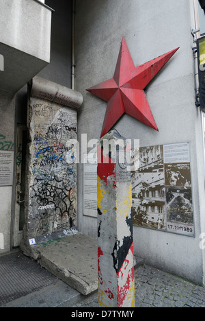Checkpoint Charlie Museum on Friedrichstrasse Berlin, Germany. Stock Photo