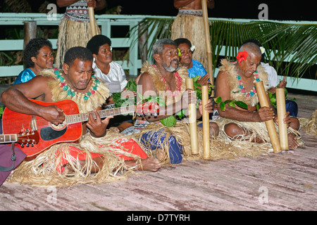 Kava ceremony, Wayaseva island, Yasawa Island group, Fiji, South Pacific islands Stock Photo