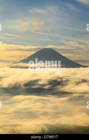 Mount Fuji and sea of clouds Stock Photo