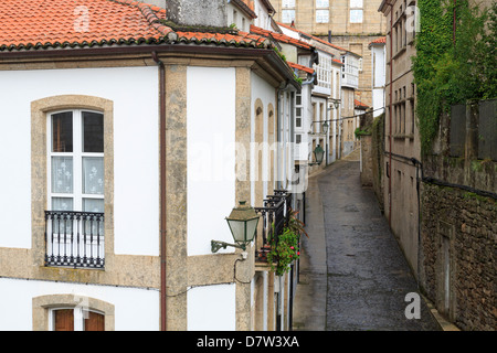 Franco Street in Old Town, Santiago de Compostela, Galicia, Spain Stock Photo