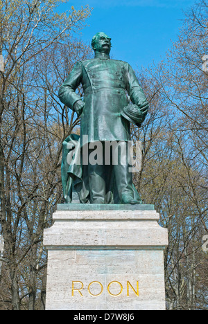 Statue of Albrecht Graf von Roon, near the Berlin Victory Column in the Tiergarten, Berlin, Germany Stock Photo