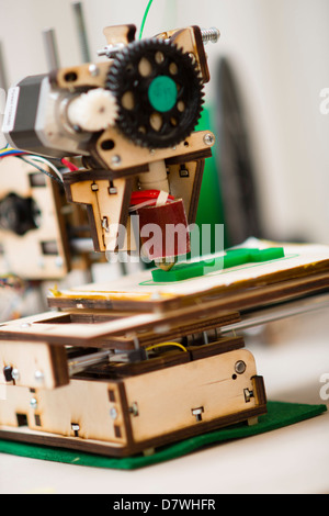 A demonstration of 3D Three dimensional computer printing technology, UK Stock Photo