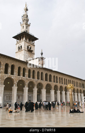 Damascus, Syria. The Great Umayyad Mosque, an early Islamic monument built in the 8th century Stock Photo