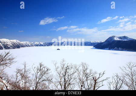 Mount Kamui and Lake Mashu, Hokkaido Stock Photo