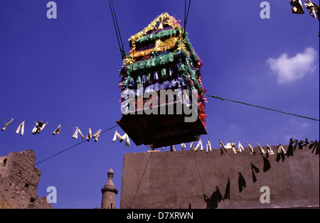 Elegant paper lantern hanging in the old city during the feast of Ramadan Cairo Egypt Stock Photo