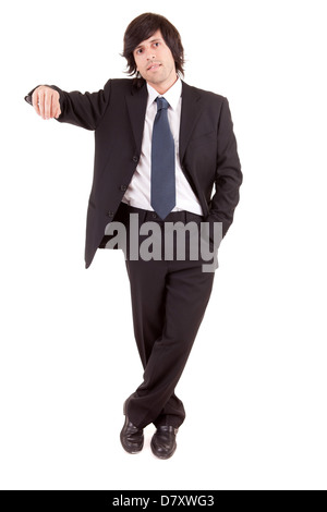 Young business man presenting your product Stock Photo