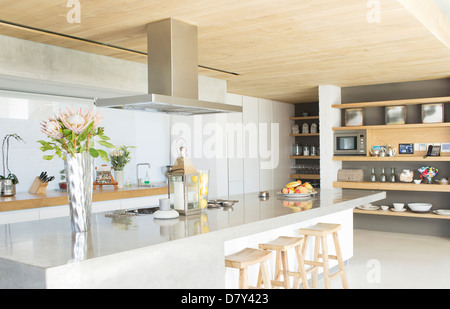 Counter top in modern kitchen Stock Photo