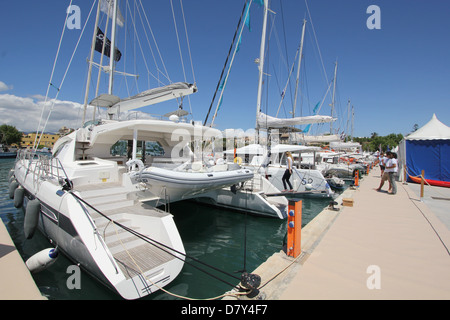 Palma International Boat Show 2013 - Lagoon Catamarans - Moll Vell / Old Quay, Port of Palma de Mallorca / Majorca, Baleares Stock Photo